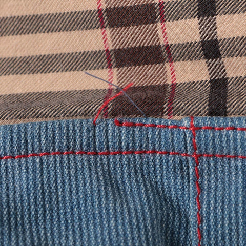 Christian Dior 36 Check Set 2004 Work Jacket Patchwork suit beige WS16198