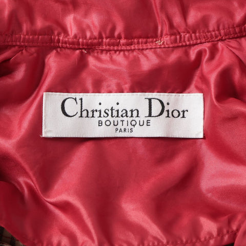 Christian Dior 36 Check Set 2004 Work Jacket Patchwork suit beige WS16198