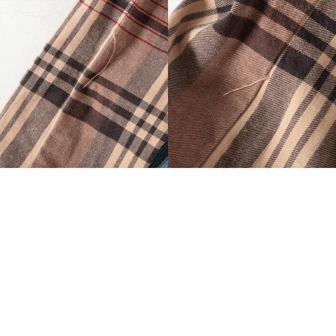 Christian Dior 36 Check Set 2004 Work Jacket Patchwork suit beige WS16198