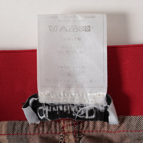 Christian Dior 36 Check Set 2004 Work Jacket Patchwork suit beige WS16198