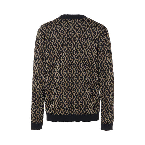GUCCI GG pattern wool glitter cardigan black WS16201