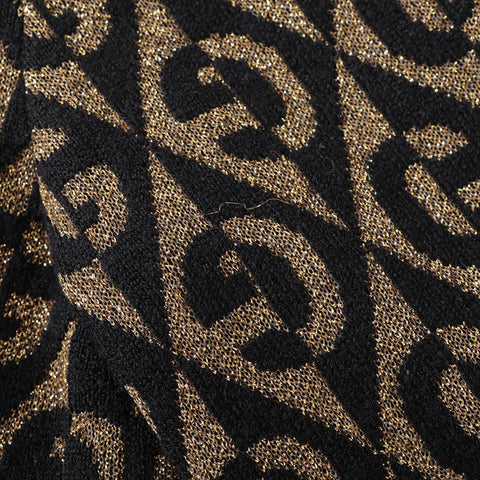 GUCCI GG pattern wool glitter cardigan black WS16201