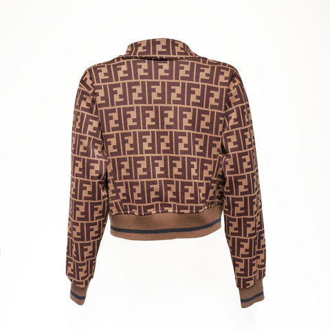 FENDI Zucca Cotton 38 Sweat Jersey cardigan Brown WS16202