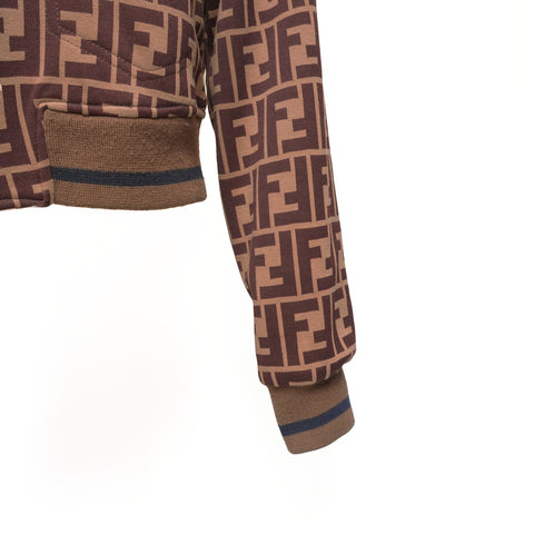 FENDI Zucca Cotton 38 Sweat Jersey cardigan Brown WS16202