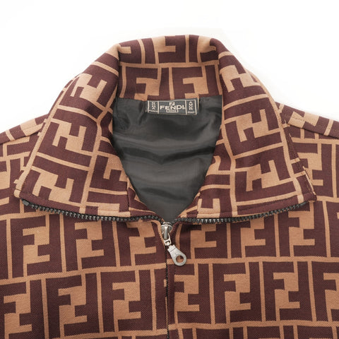 FENDI Zucca Cotton 38 Sweat Jersey cardigan Brown WS16202