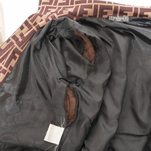 FENDI Zucca Cotton 38 Sweat Jersey cardigan Brown WS16202