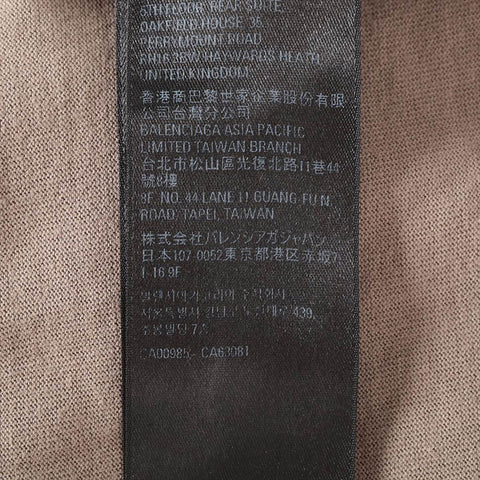 BALENCIAGA XS Cotton 2021 Logo Short sleeve T-shirt beige WS16203