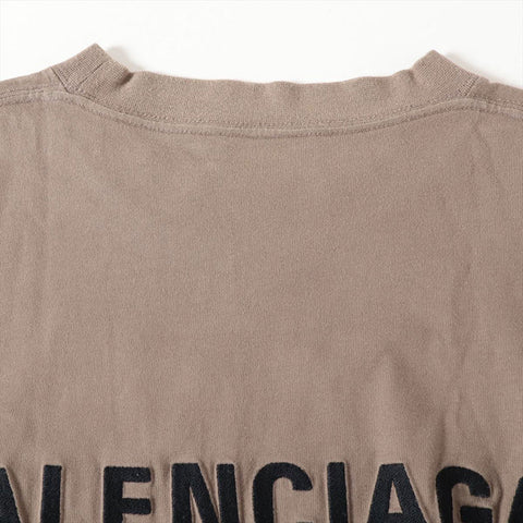 BALENCIAGA XS Cotton 2021 Logo Short sleeve T-shirt beige WS16203