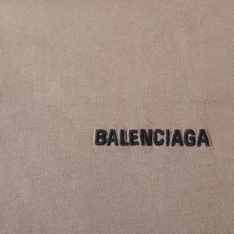 BALENCIAGA XS Cotton 2021 Logo Short sleeve T-shirt beige WS16203