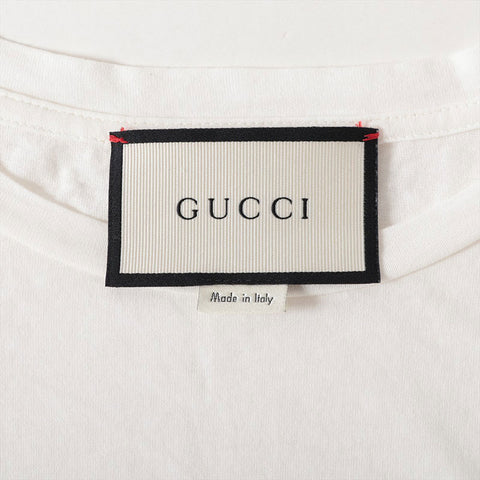 GUCCI Embroidered Cotton S Short sleeve T-shirt white WS16209