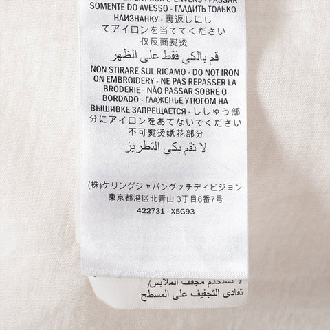 GUCCI Embroidered Cotton S Short sleeve T-shirt white WS16209