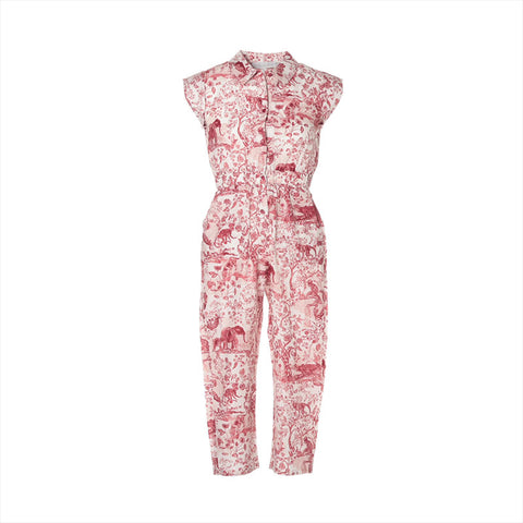 Christian Dior 8 Cotton Toile de Joy Kids Overall Red x white WS16216