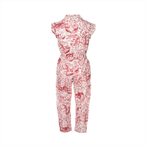Christian Dior 8 Cotton Toile de Joy Kids Overall Red x white WS16216