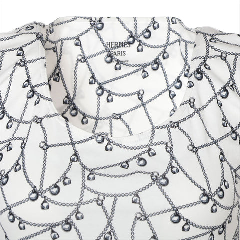 HERMES 36 Cotton Short sleeve T-shirt white WS16217