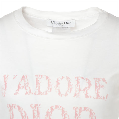 Christian Dior Cotton Trotter 2004 42 J'ADORE Short sleeve T-shirt white WS16219