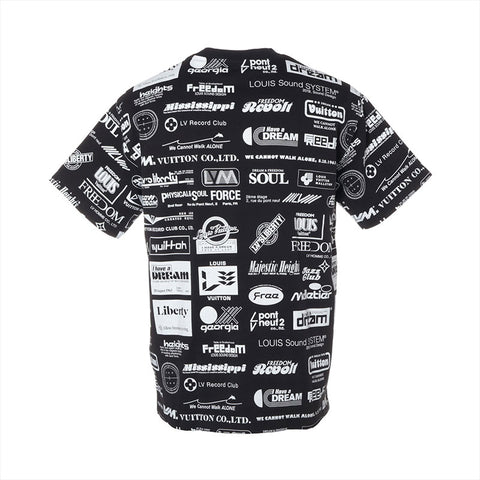 LOUIS VUITTON 19 Multi Logo Print Cotton M Short sleeve T-shirt black WS16221
