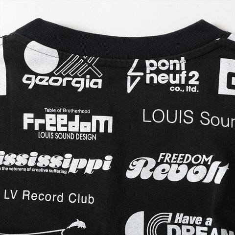 LOUIS VUITTON 19 Multi Logo Print Cotton M Short sleeve T-shirt black WS16221