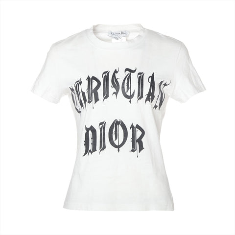 Christian Dior 40 Cotton 2002 Galliano Short sleeve T-shirt white WS16225