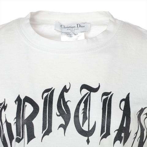 Christian Dior 40 Cotton 2002 Galliano Short sleeve T-shirt white WS16225