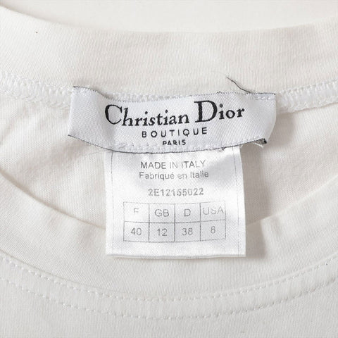 Christian Dior 40 Cotton 2002 Galliano Short sleeve T-shirt white WS16225