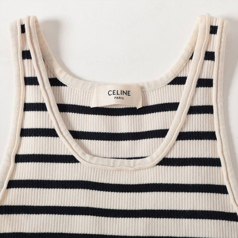 CELINE Athlete Bra Logo Rib M Tank top Ivory WS16228