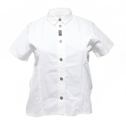 VERSACE Medusa button Short sleeve shirt white WS16232