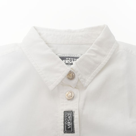 VERSACE Medusa button Short sleeve shirt white WS16232