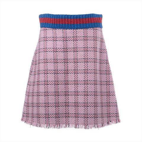 GUCCI Tweed glitter Size: 42 skirt pink WS16233