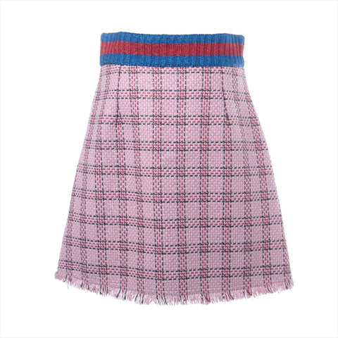 GUCCI Tweed glitter Size: 42 skirt pink WS16233