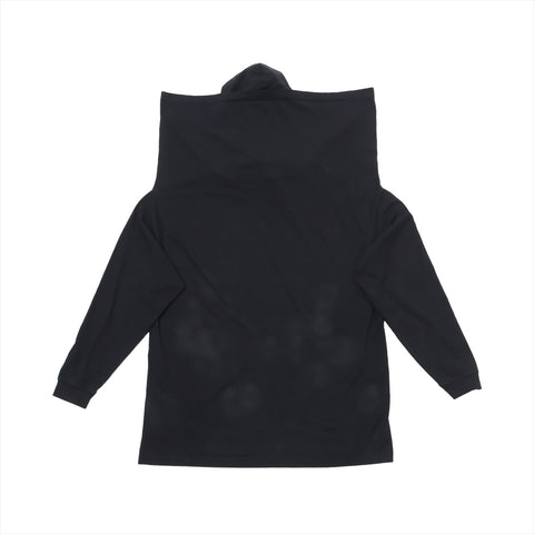 BALENCIAGA Cotton Logo Thin Cutout Bag M Parker black WS16234