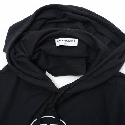 BALENCIAGA Cotton Logo Thin Cutout Bag M Parker black WS16234
