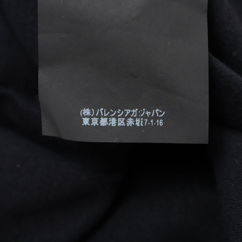 BALENCIAGA Cotton Logo Thin Cutout Bag M Parker black WS16234