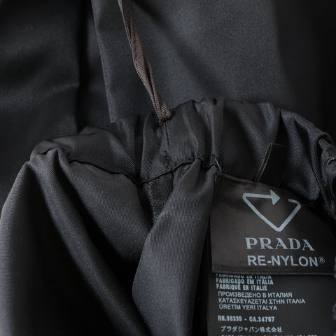 PRADA 2021 Nylon Triangle Logo Jewel Re-Nylon 38 Pants black WS16235