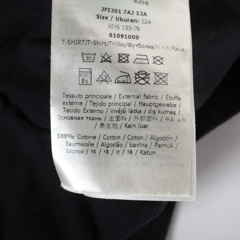 FENDI Zucca Skirt Short Sleeve T-Shirt, Kids, Size 12, Cotton/Polyester setup black WS16236