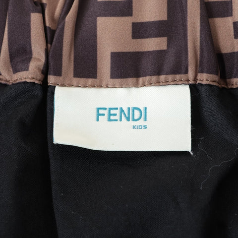 FENDI Zucca Skirt Short Sleeve T-Shirt, Kids, Size 12, Cotton/Polyester setup black WS16236