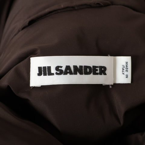 JIL SANDER Down Jacket, Polyester, Size 34, Oversized coat khaki WS16237