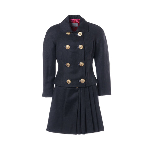 VERSACE Wool skirt with lion buttons, size 38 setup gray WS16239