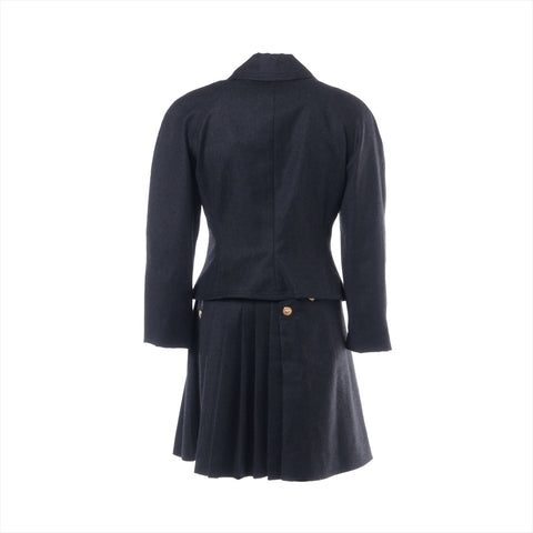 VERSACE Wool skirt with lion buttons, size 38 setup gray WS16239