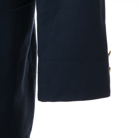 Christian Dior Sport Large Wool Logo Emblem Patch Single Jacket Navy WS16240