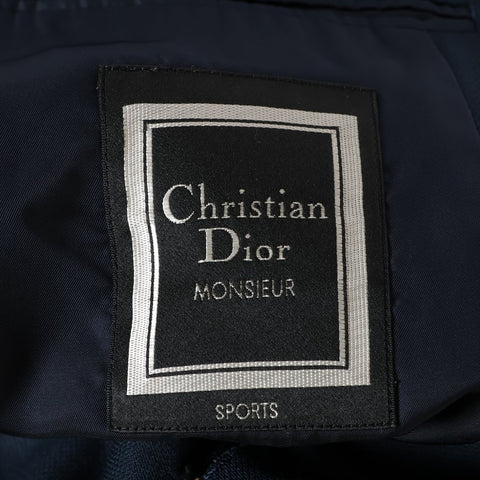 Christian Dior 运动大号羊毛徽标徽章贴片单夹克海军蓝 WS16240