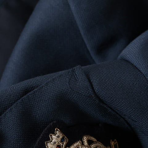 Christian Dior Sport Large Wool Logo Emblem Patch Single Jacket Navy WS16240