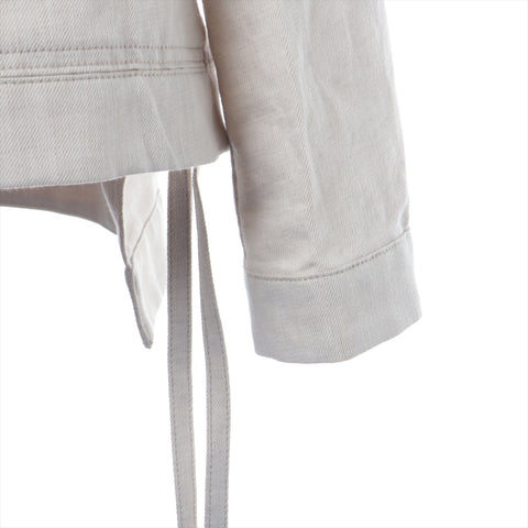 LOEWE Anagram Cotton Linen Denim 2023 34 Jacket beige WS16241