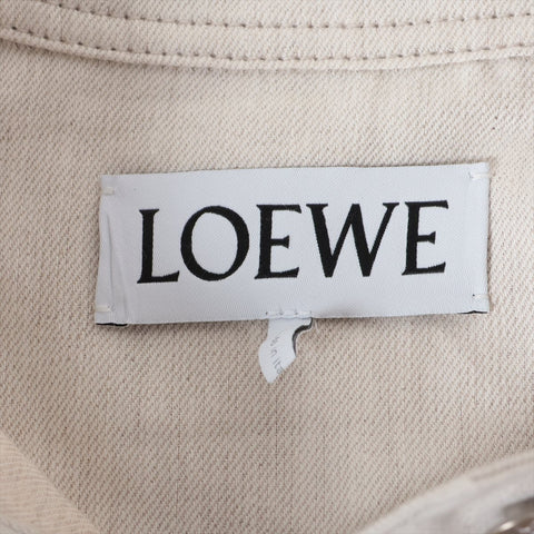 LOEWE Anagram Cotton Linen Denim 2023 34 Jacket beige WS16241