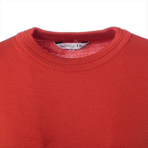 Christian Dior Sports embroidered logo wool M knit Red WS16242