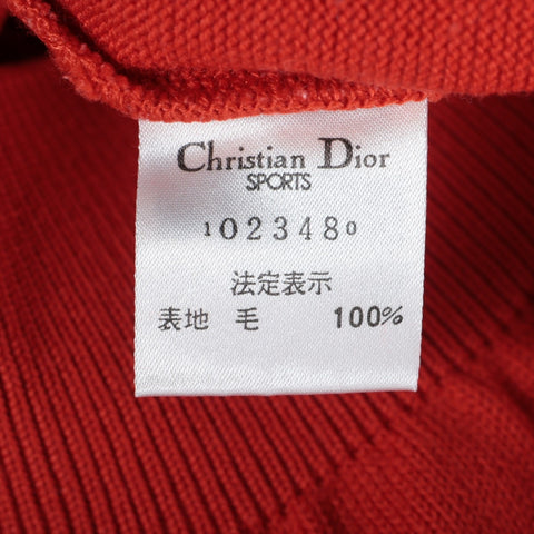 Christian Dior Sports embroidered logo wool M knit Red WS16242