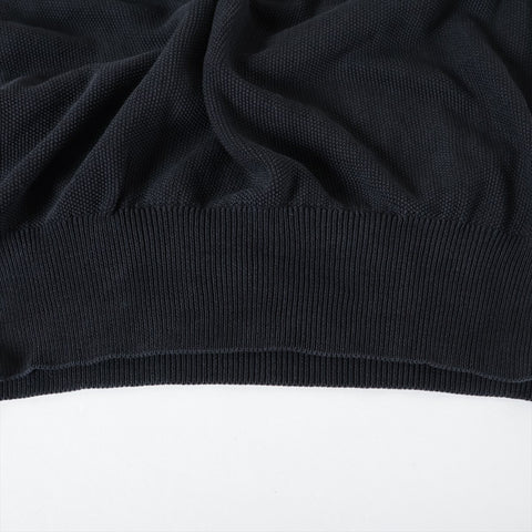 CHANEL Silk Knit COCO Button Polo Shirt 01P 2001 Short sleeve shirt black WS16243