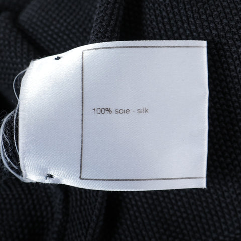 CHANEL Silk Knit COCO Button Polo Shirt 01P 2001 Short sleeve shirt black WS16243