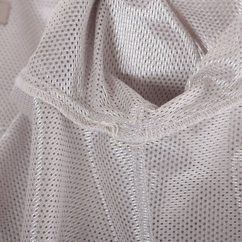 CHANEL Mesh Polyester 99P 1999 34 Long sleeve shirt gray WS16244