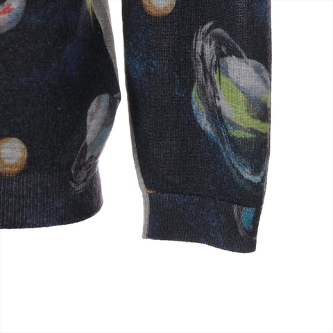 LOUIS VUITTON Galaxy Print S Wool Silk knit Navy WS16245