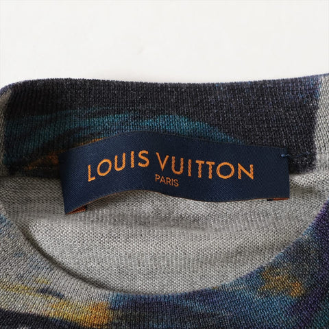 LOUIS VUITTON Galaxy Print S Wool Silk knit Navy WS16245